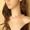 Fashion accessory dark pink short necklace choker necklace