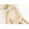 White Lace Bracelet With Pink Vara Bow For Bride Accessory