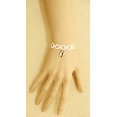 Angelic White Bracelet Love Lock for Valentine's Gift