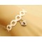 Angelic White Bracelet Love Lock for Valentine's Gift