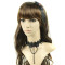 Black sexy fringe style ladies short collar chain necklace