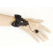 Gothic Vintage Style Black Butterfly Design Black Lace Bracelet