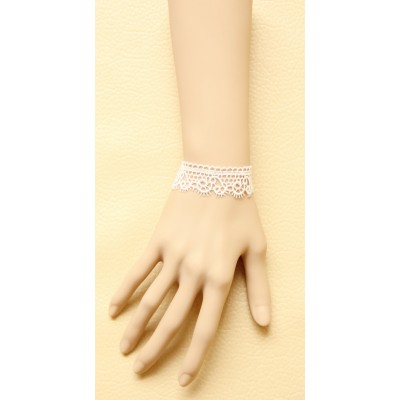 Simple White Lace Bracelet For Lolita Wristband
