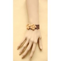 2012 New Design! Lace and Wool Bracelets / Fashion Lace Chunky bracelet