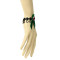 Black Lace Bracelet with Green Bow From Wholesaler
