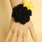 Lovely Black flower Bracelet with Yellow Crown Decoration