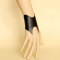 Simple style black artificial leather bracelet wholesale