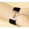 Hand-made Black Wristband with Resin Jewel Bracelet