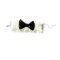European style Vintage Bridesmaid's White Lace&Black Bow Bracelet