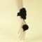 Big size Black Flower Bracelet with woolen ring