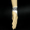 Black and white accessory European style leather bracelet