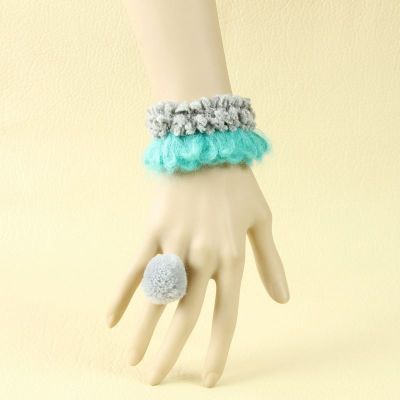 Hot sale bracelets and bangles with grey woolen ring