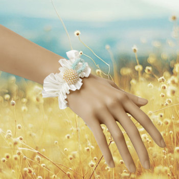 Nice white lace with Japanese beads bracelet factory supply
