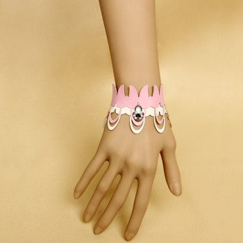 2012 Hot Sale Design Pink Leather Bracelet For Lover
