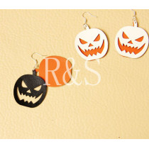 Pumpkin pattern colorful earrings for Halloween Day