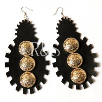 Punk Design Black Earrings Fashion Long Coral 2012