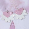 New arrival nice pink leather earrings for cute girls wholesale