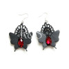 Butterfly Leather With Lace Decoration Earrings