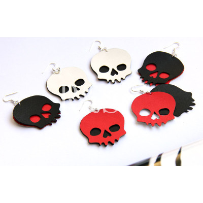 Hot sale skull pattern earrings three colors available