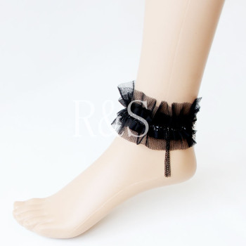Gothic Style Black Lace Ladies Anklet Fast Delivery