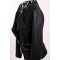 Women's Zipper PU Black Leather Jacket Lady Coat Outerwear