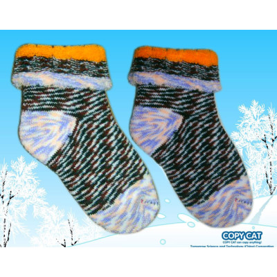 Colorful striped thermal Full Terry Infant Sock
