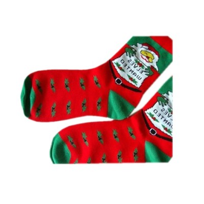 Red Santa Claus pattern  christmas cotton socks