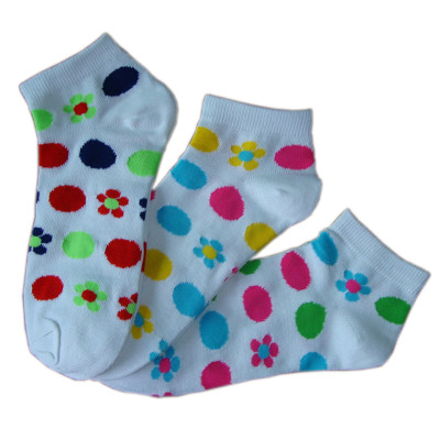 fashion  colorful coin dot design ankle socks