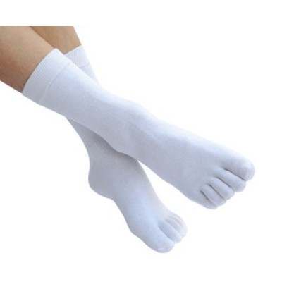 popular white five toe cotton socks