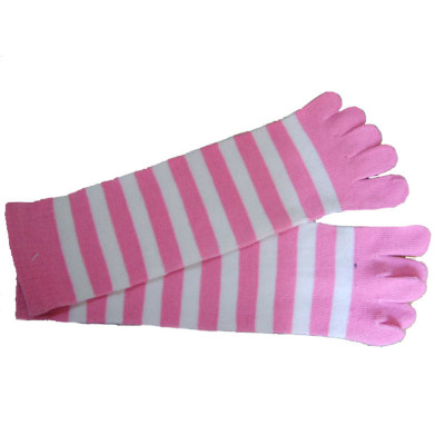 stripe five toe cotton socks