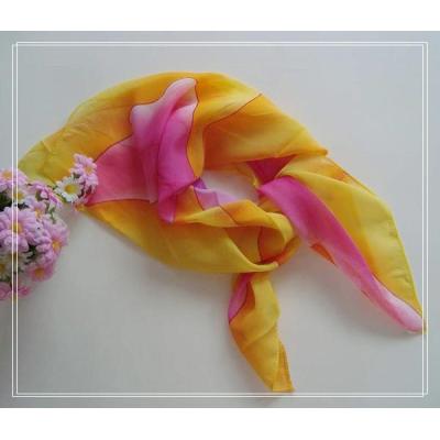 ladies' yellow and pink color kerchief/neckerchief