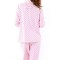 ladies' pretty pink cotton winter warm pajamas
