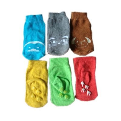 dog/cat 's  multicolor  anti-slip cotton socks