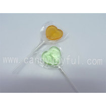 transparent heart lollipop