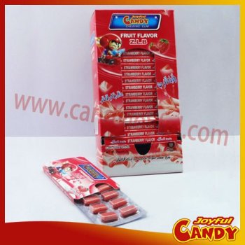Strawberry Fruit Chewing Gum with dispenser