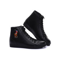 Fashion black-Polo High Top Shoes