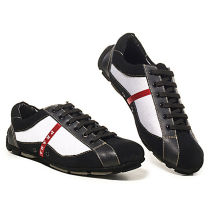 Prada Low Top Shoes-white and black