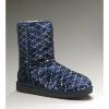 Womens Classic Short Sparkles Snowing Boot --DECO Blue