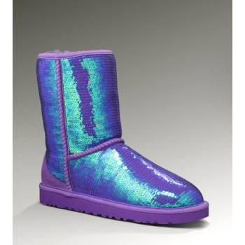 Womens Sparkles Boot Snowing Boot-Purple/yellow