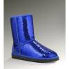 Womens Classic Short Sparkles Boot Snowing Boot-Blue