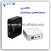 New Arrival Vgo-660 power bank 6000mah