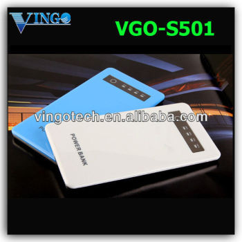 No.1 VGO-S501 touch button ultra thin 5000mah usb power bank