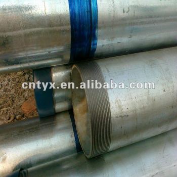 galvanized steel pipe with both ends screwed & socket