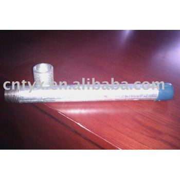 Galvanized Pipe with threaded,fitting,plastic caps