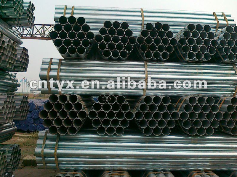 galvanized steel pipe round section large stock