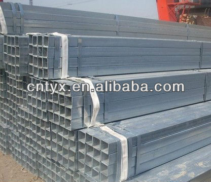 ERW welded low carbon hot dip galvanized steel pipe square