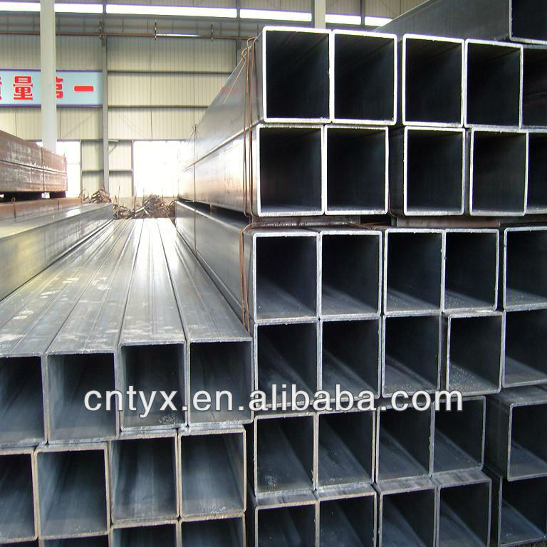 ERW welded low carbon hot dip galvanized steel pipe square