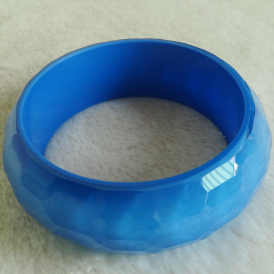 Wide Colorful Bangle From Resin Material