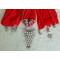 Fashion Colorful Scarf With Anitque Silver Pendant