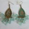 Antique Gold Dangle Earring With Fish Hook